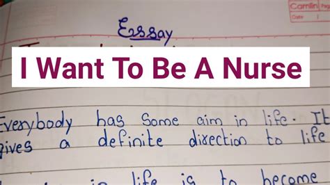 essay on why i want to be a nurse and how music influences my passion for helping others